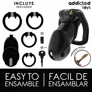 ADDICTED TOYS LOCKED - MINDNIGHT CELL PENIS CAGE ROZMIAR L